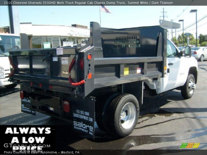 Summit White / Dark Titanium 2010 Chevrolet Silverado 3500HD Work Truck Regular Cab Chassis Dump Truck