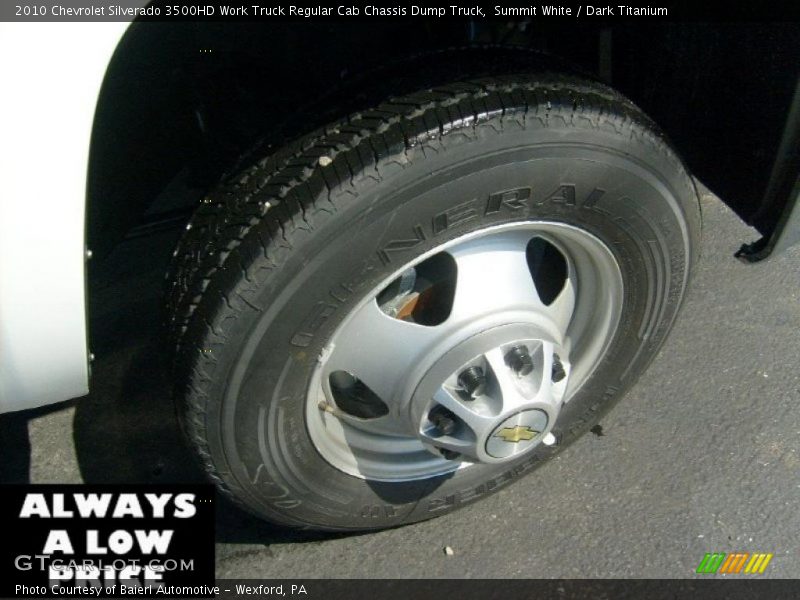 Summit White / Dark Titanium 2010 Chevrolet Silverado 3500HD Work Truck Regular Cab Chassis Dump Truck