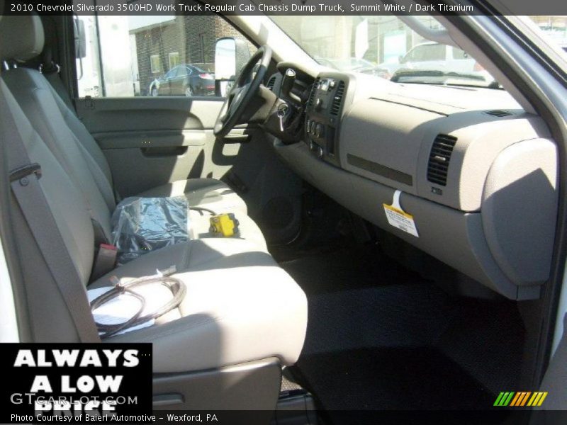 Summit White / Dark Titanium 2010 Chevrolet Silverado 3500HD Work Truck Regular Cab Chassis Dump Truck