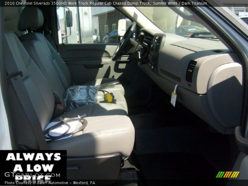 Summit White / Dark Titanium 2010 Chevrolet Silverado 3500HD Work Truck Regular Cab Chassis Dump Truck