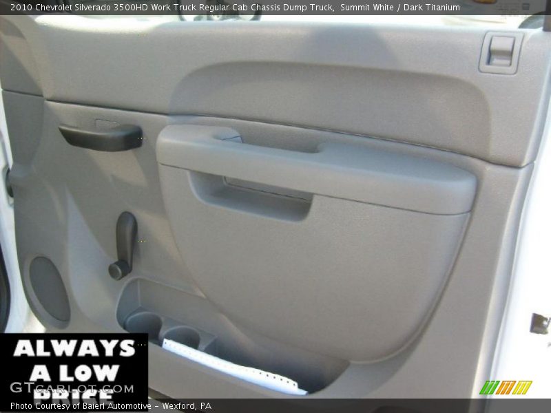 Summit White / Dark Titanium 2010 Chevrolet Silverado 3500HD Work Truck Regular Cab Chassis Dump Truck