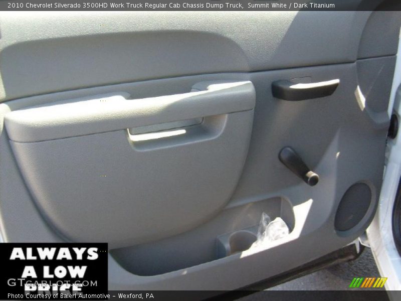 Summit White / Dark Titanium 2010 Chevrolet Silverado 3500HD Work Truck Regular Cab Chassis Dump Truck