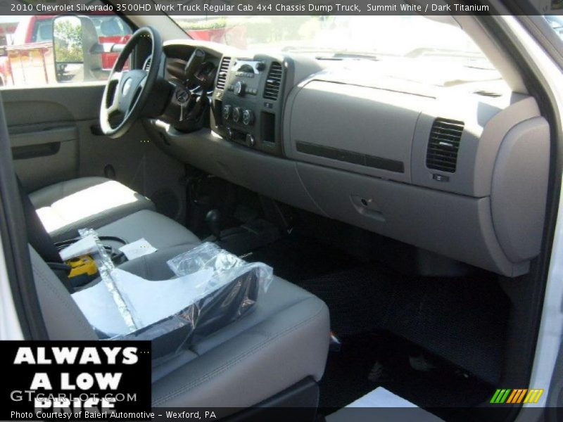 Summit White / Dark Titanium 2010 Chevrolet Silverado 3500HD Work Truck Regular Cab 4x4 Chassis Dump Truck