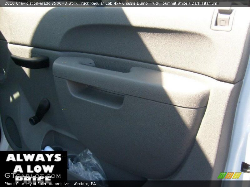 Summit White / Dark Titanium 2010 Chevrolet Silverado 3500HD Work Truck Regular Cab 4x4 Chassis Dump Truck