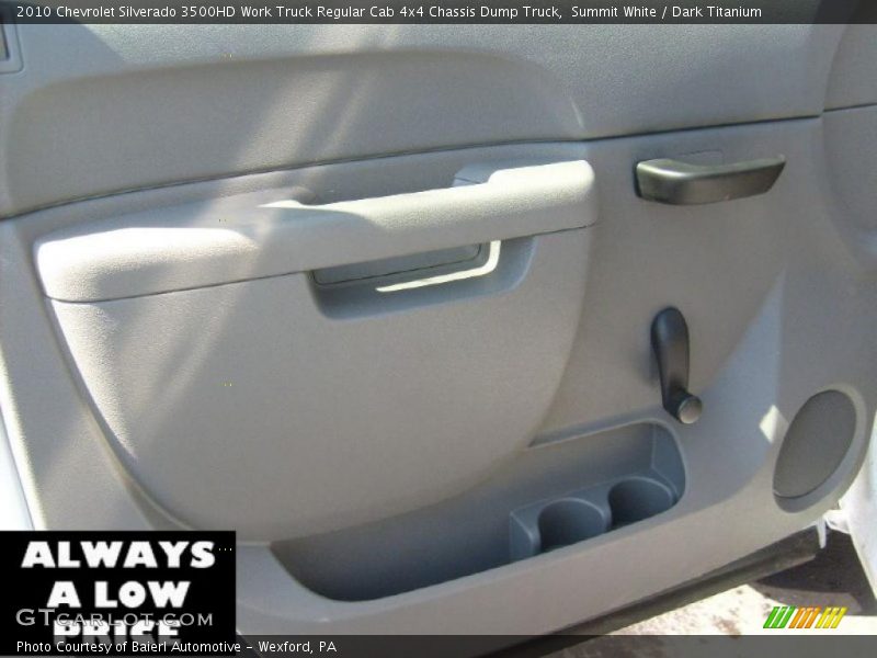 Summit White / Dark Titanium 2010 Chevrolet Silverado 3500HD Work Truck Regular Cab 4x4 Chassis Dump Truck