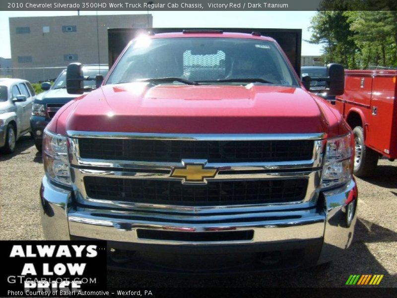 Victory Red / Dark Titanium 2010 Chevrolet Silverado 3500HD Work Truck Regular Cab Chassis