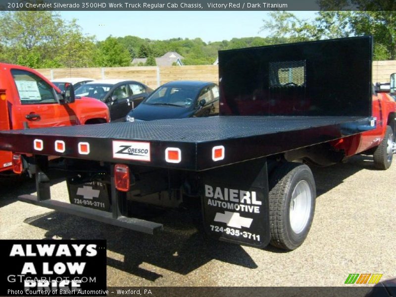 Victory Red / Dark Titanium 2010 Chevrolet Silverado 3500HD Work Truck Regular Cab Chassis