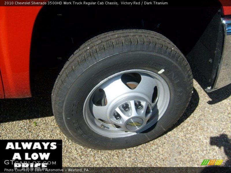 Victory Red / Dark Titanium 2010 Chevrolet Silverado 3500HD Work Truck Regular Cab Chassis
