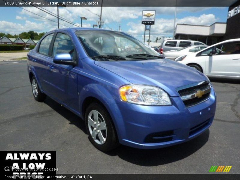 Bright Blue / Charcoal 2009 Chevrolet Aveo LT Sedan