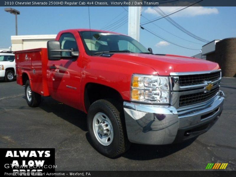 Victory Red / Dark Titanium 2010 Chevrolet Silverado 2500HD Regular Cab 4x4 Chassis