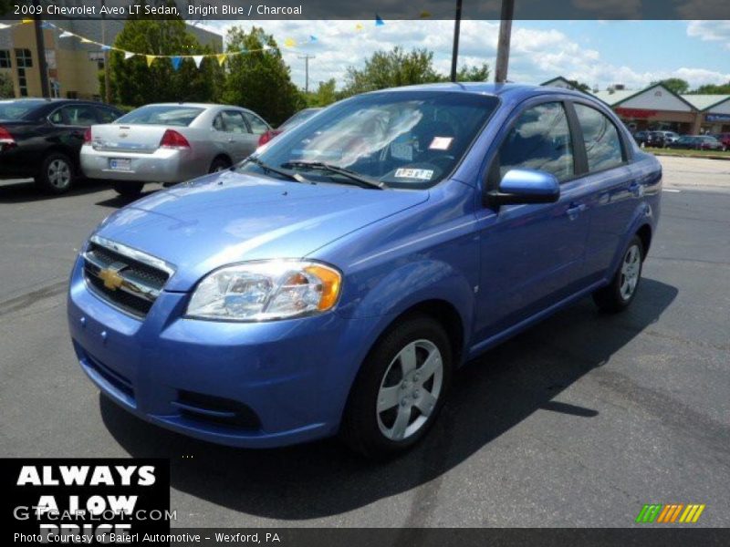 Bright Blue / Charcoal 2009 Chevrolet Aveo LT Sedan