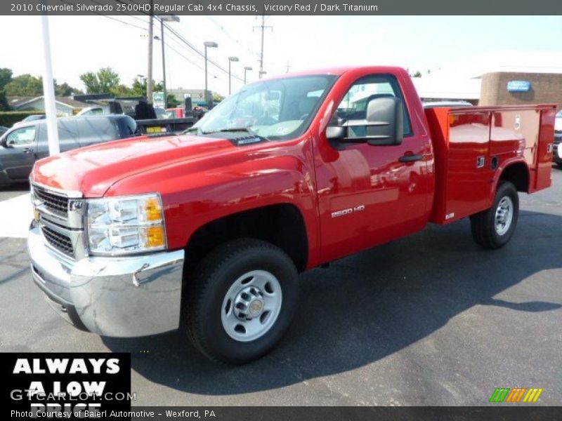 Victory Red / Dark Titanium 2010 Chevrolet Silverado 2500HD Regular Cab 4x4 Chassis
