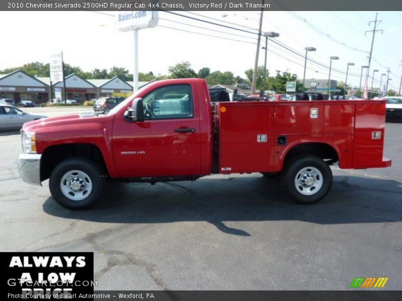 Victory Red / Dark Titanium 2010 Chevrolet Silverado 2500HD Regular Cab 4x4 Chassis