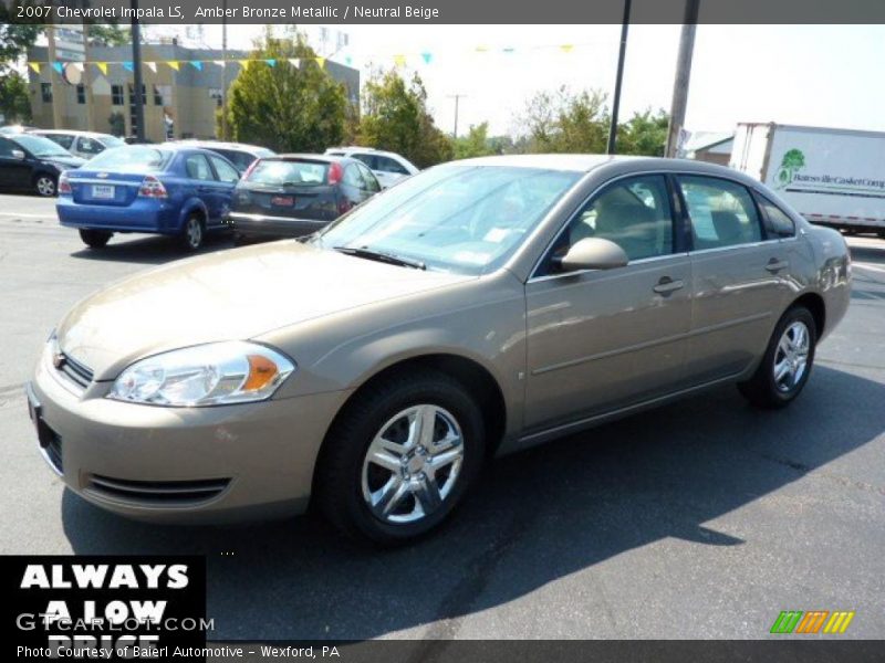 Amber Bronze Metallic / Neutral Beige 2007 Chevrolet Impala LS