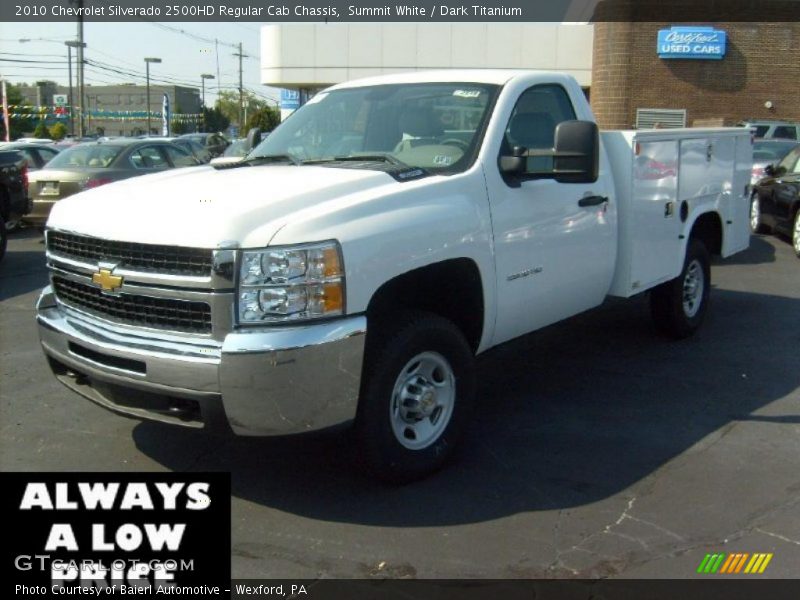Summit White / Dark Titanium 2010 Chevrolet Silverado 2500HD Regular Cab Chassis