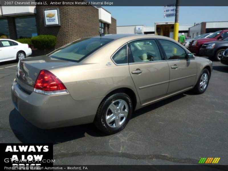 Amber Bronze Metallic / Neutral Beige 2007 Chevrolet Impala LS
