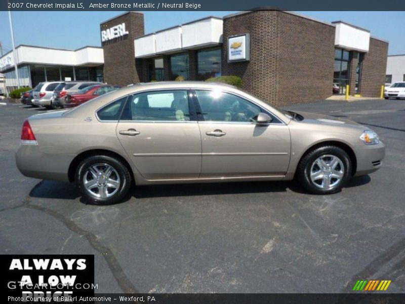 Amber Bronze Metallic / Neutral Beige 2007 Chevrolet Impala LS