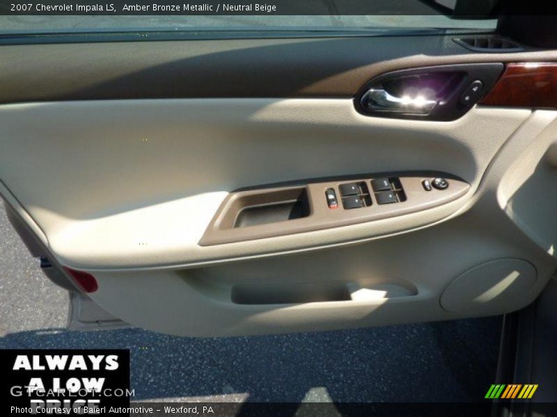 Amber Bronze Metallic / Neutral Beige 2007 Chevrolet Impala LS