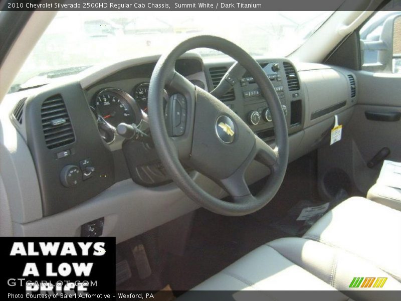Summit White / Dark Titanium 2010 Chevrolet Silverado 2500HD Regular Cab Chassis