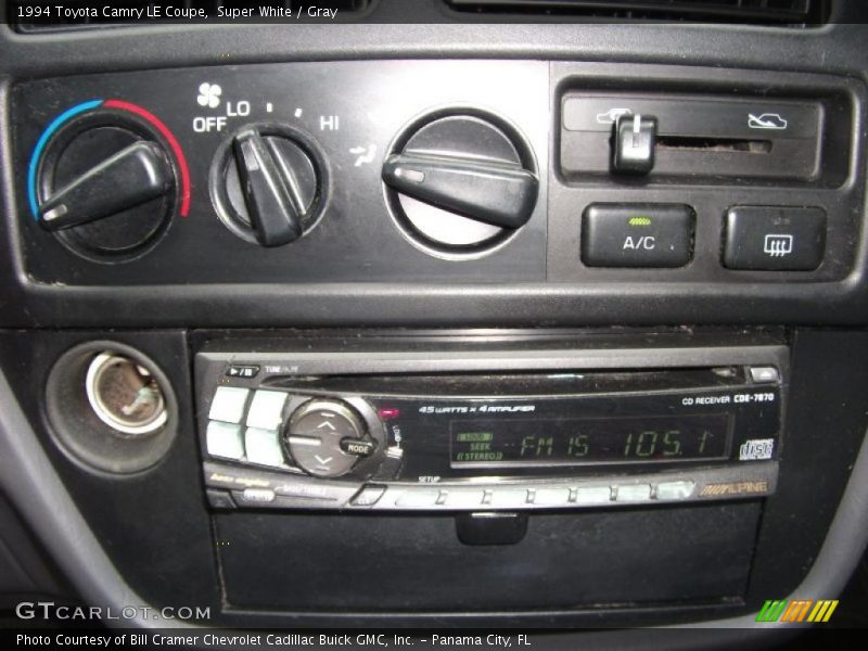 Super White / Gray 1994 Toyota Camry LE Coupe