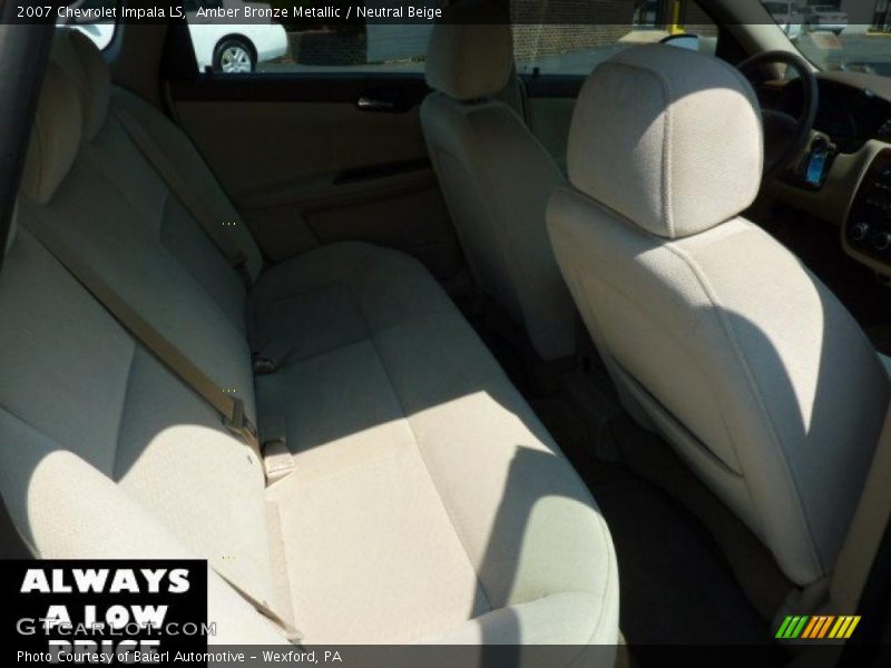 Amber Bronze Metallic / Neutral Beige 2007 Chevrolet Impala LS