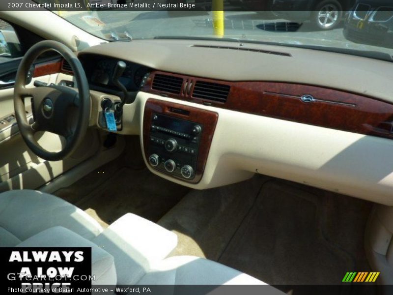 Amber Bronze Metallic / Neutral Beige 2007 Chevrolet Impala LS