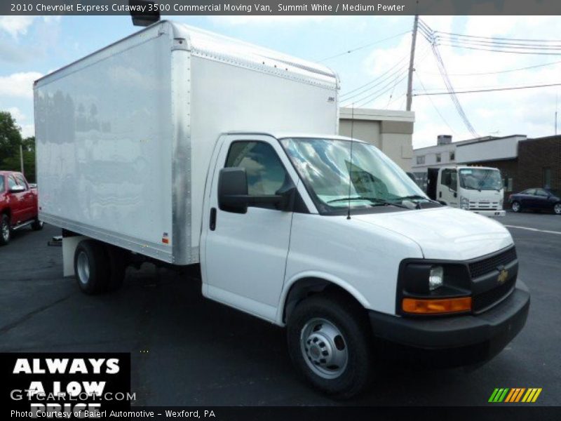 Summit White / Medium Pewter 2010 Chevrolet Express Cutaway 3500 Commercial Moving Van