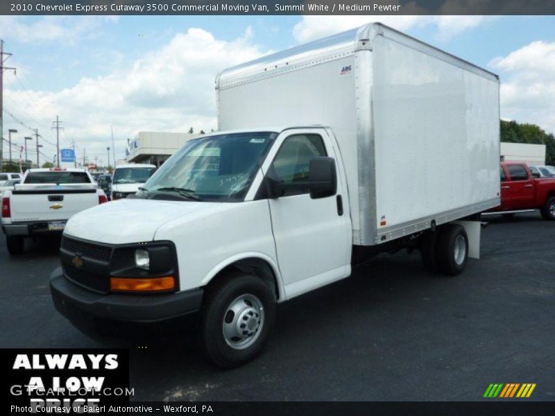 Summit White / Medium Pewter 2010 Chevrolet Express Cutaway 3500 Commercial Moving Van