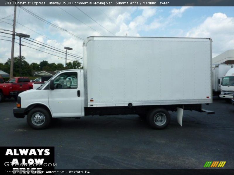 Summit White / Medium Pewter 2010 Chevrolet Express Cutaway 3500 Commercial Moving Van