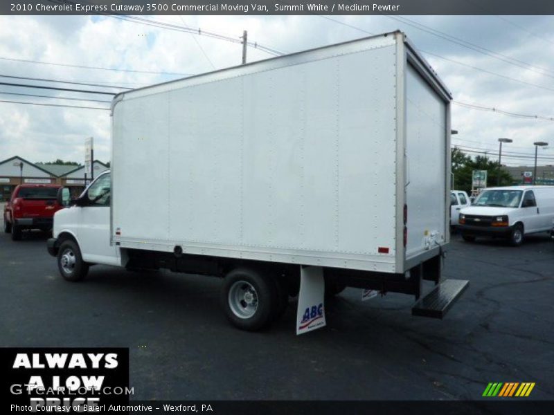 Summit White / Medium Pewter 2010 Chevrolet Express Cutaway 3500 Commercial Moving Van