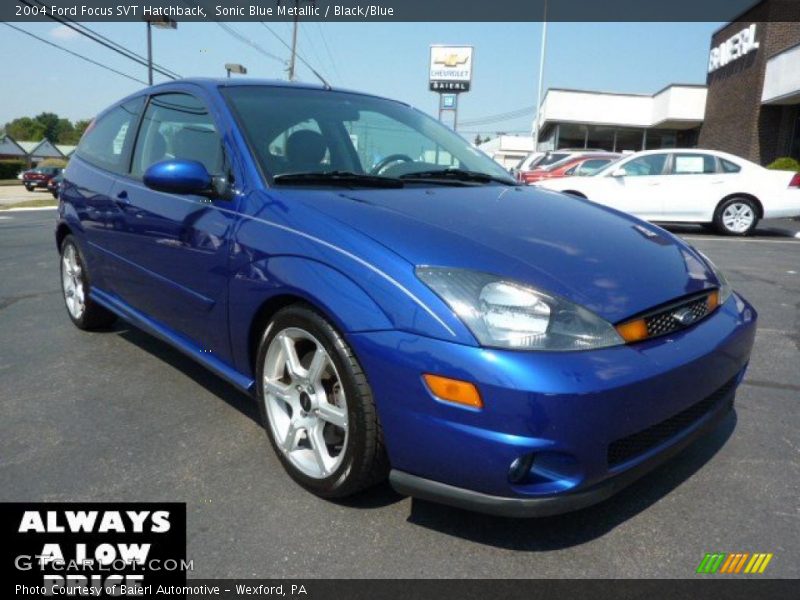Sonic Blue Metallic / Black/Blue 2004 Ford Focus SVT Hatchback