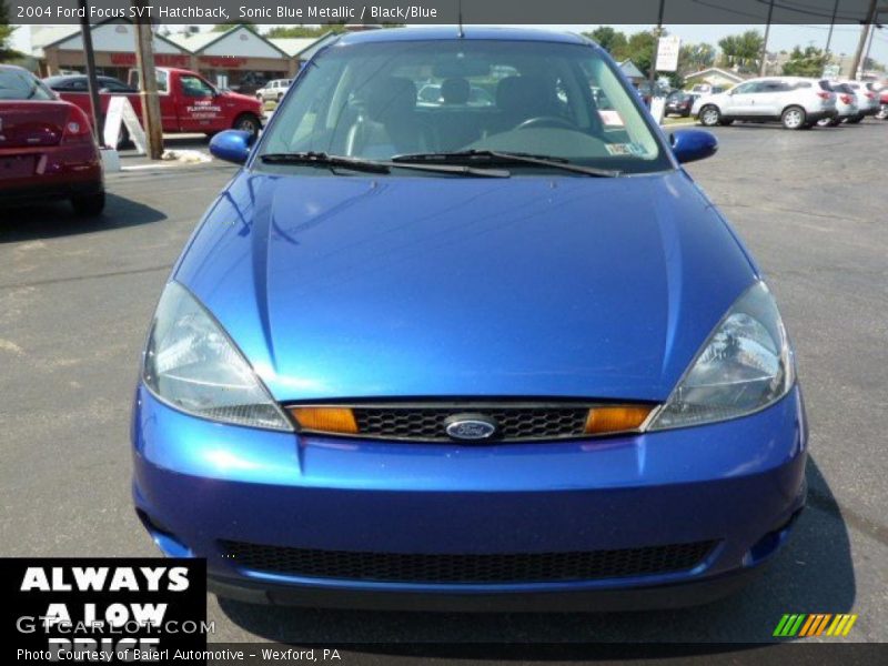 Sonic Blue Metallic / Black/Blue 2004 Ford Focus SVT Hatchback