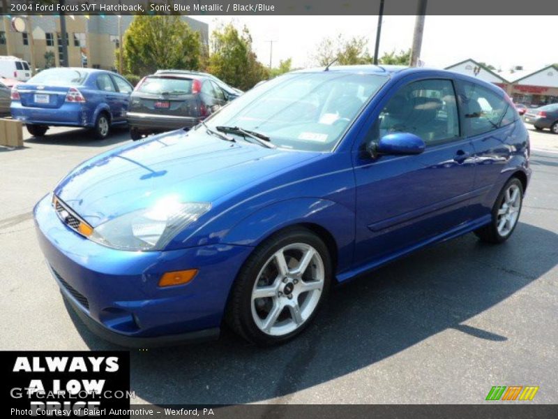 Sonic Blue Metallic / Black/Blue 2004 Ford Focus SVT Hatchback