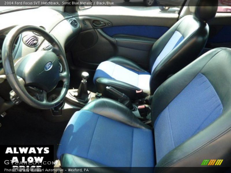 Sonic Blue Metallic / Black/Blue 2004 Ford Focus SVT Hatchback