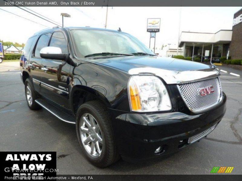 Onyx Black / Ebony 2008 GMC Yukon Denali AWD
