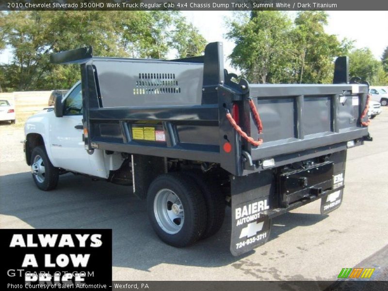 Summit White / Dark Titanium 2010 Chevrolet Silverado 3500HD Work Truck Regular Cab 4x4 Chassis Dump Truck