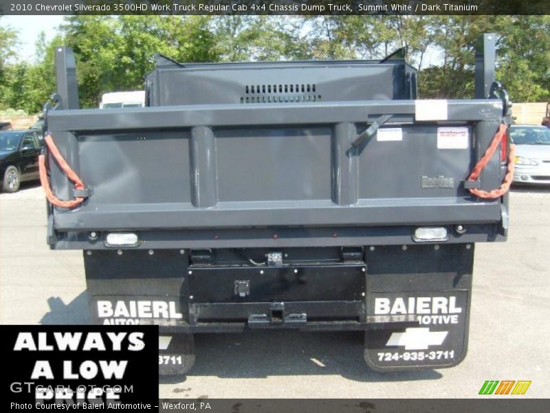 Summit White / Dark Titanium 2010 Chevrolet Silverado 3500HD Work Truck Regular Cab 4x4 Chassis Dump Truck