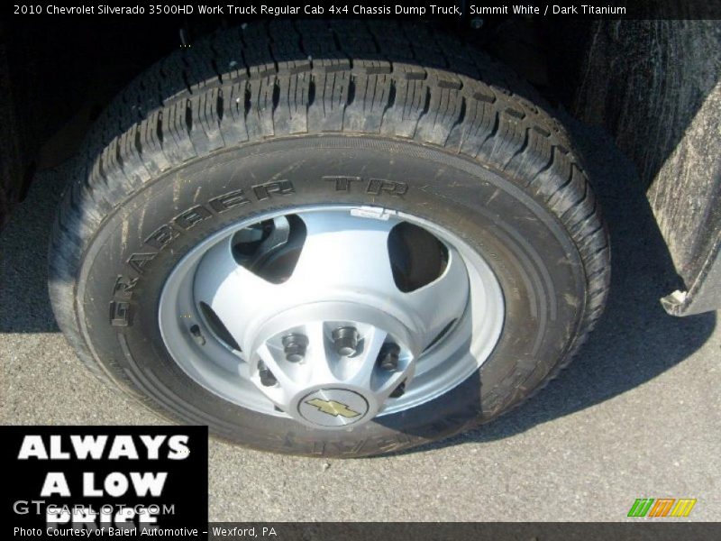 Summit White / Dark Titanium 2010 Chevrolet Silverado 3500HD Work Truck Regular Cab 4x4 Chassis Dump Truck