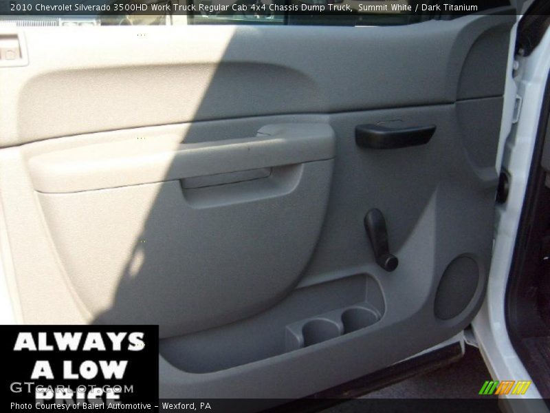 Summit White / Dark Titanium 2010 Chevrolet Silverado 3500HD Work Truck Regular Cab 4x4 Chassis Dump Truck