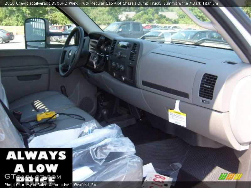 Summit White / Dark Titanium 2010 Chevrolet Silverado 3500HD Work Truck Regular Cab 4x4 Chassis Dump Truck