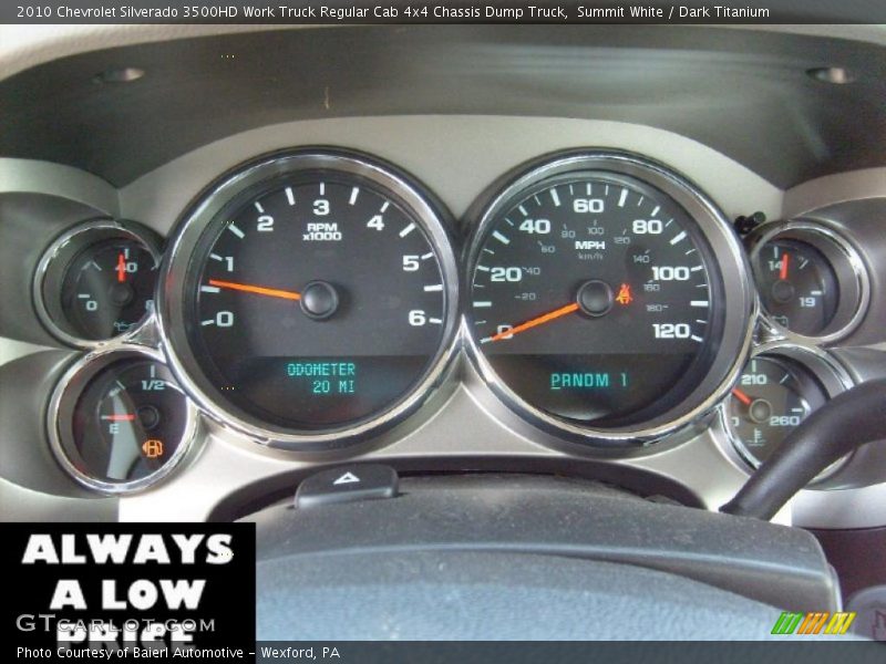 Summit White / Dark Titanium 2010 Chevrolet Silverado 3500HD Work Truck Regular Cab 4x4 Chassis Dump Truck