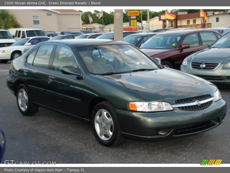 Green Emerald Metallic / Blond 2000 Nissan Altima GXE