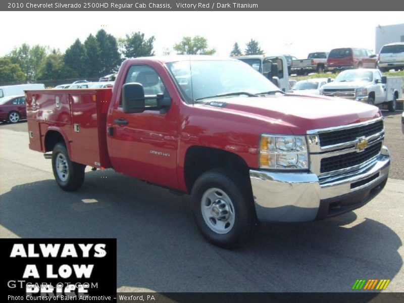 Victory Red / Dark Titanium 2010 Chevrolet Silverado 2500HD Regular Cab Chassis