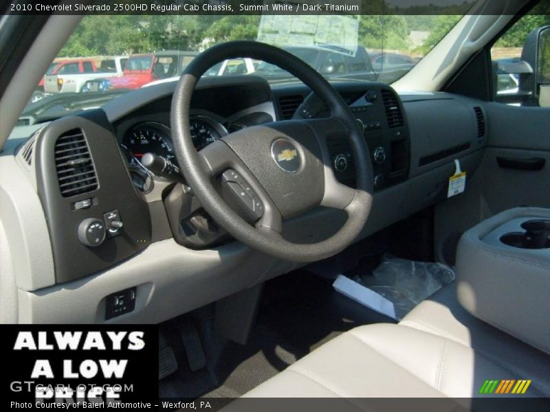 Summit White / Dark Titanium 2010 Chevrolet Silverado 2500HD Regular Cab Chassis