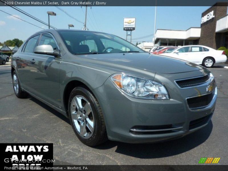 Dark Gray Metallic / Ebony 2009 Chevrolet Malibu LT Sedan