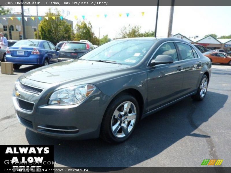 Dark Gray Metallic / Ebony 2009 Chevrolet Malibu LT Sedan