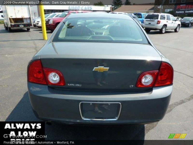 Dark Gray Metallic / Ebony 2009 Chevrolet Malibu LT Sedan