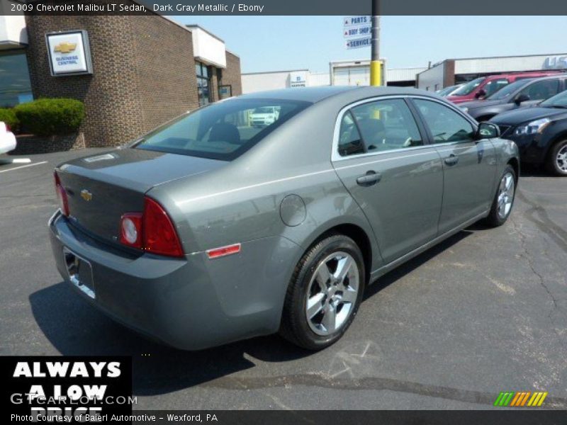Dark Gray Metallic / Ebony 2009 Chevrolet Malibu LT Sedan