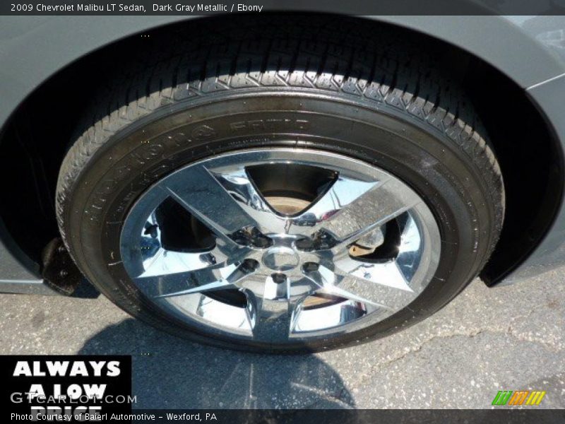 Dark Gray Metallic / Ebony 2009 Chevrolet Malibu LT Sedan