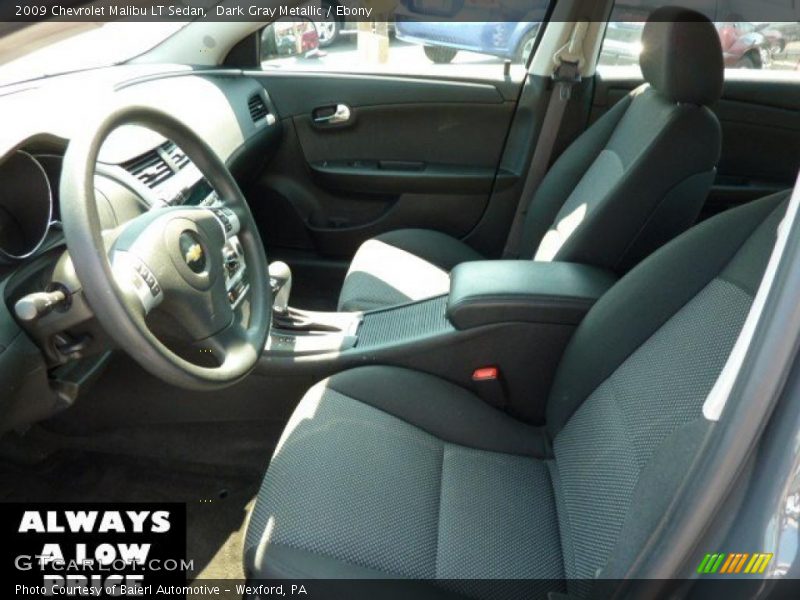 Dark Gray Metallic / Ebony 2009 Chevrolet Malibu LT Sedan